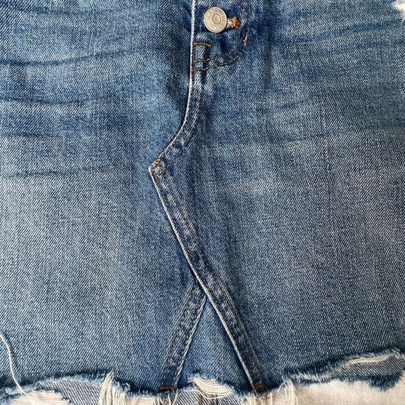 Madewell button front rigid A-line denim skirt women's size 25 - Picture 7 of 10